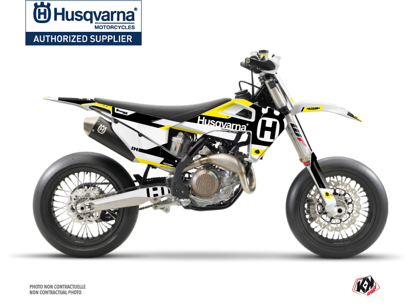 Kit décoration motocross Husqvarna 450 FS noir jaune