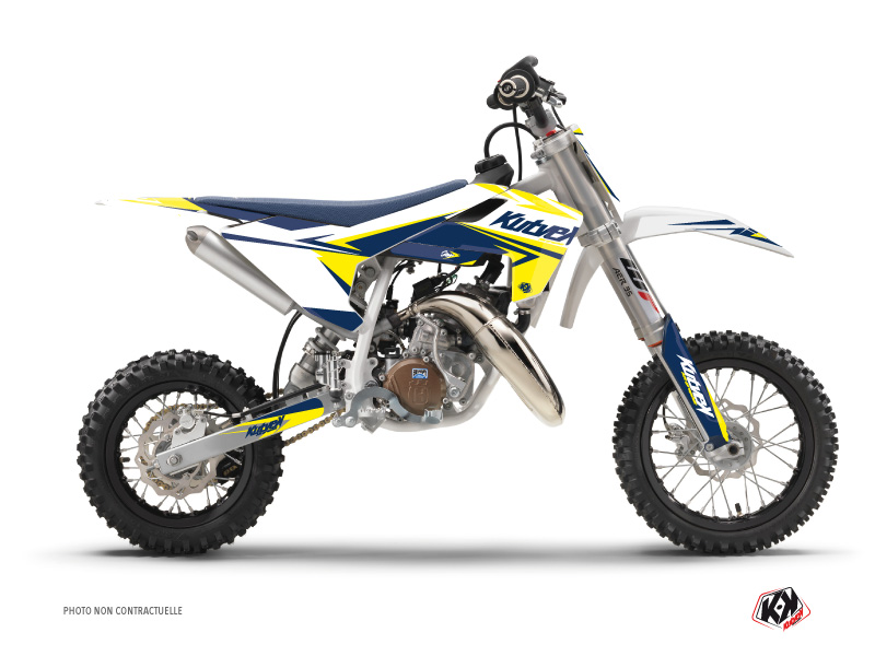Kit Décoration Moto Cross Stage Husqvarna TC 50 Blanc Jaune KUTVEK