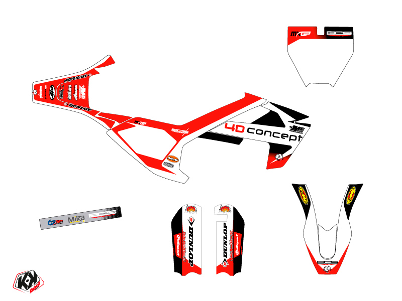 Kit Décoration Moto Cross Réplica BOS Husqvarna 50 TC KUTVEK - vue 2