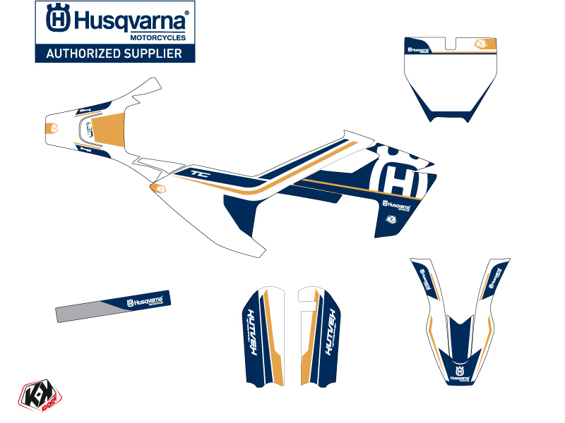 Kit Déco Moto Cross Heritage Husqvarna TC 50 Blanc KUTVEK - vue 2