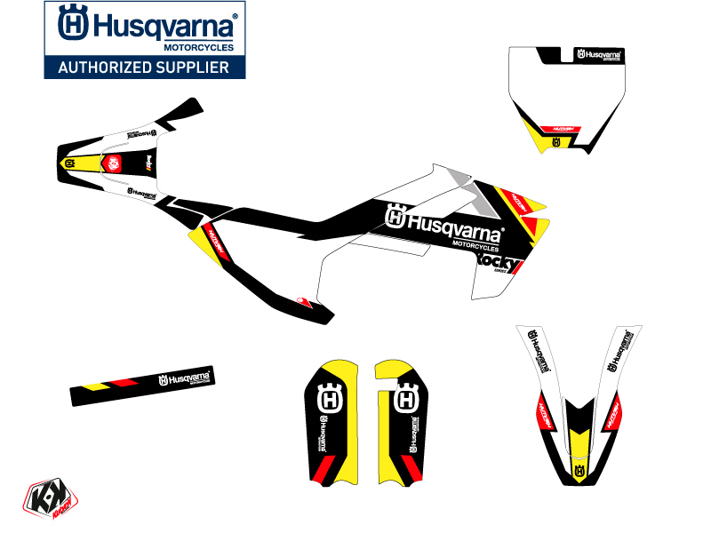 Kit Déco Moto Cross Rocky Husqvarna TC 50 Noir KUTVEK - vue 2