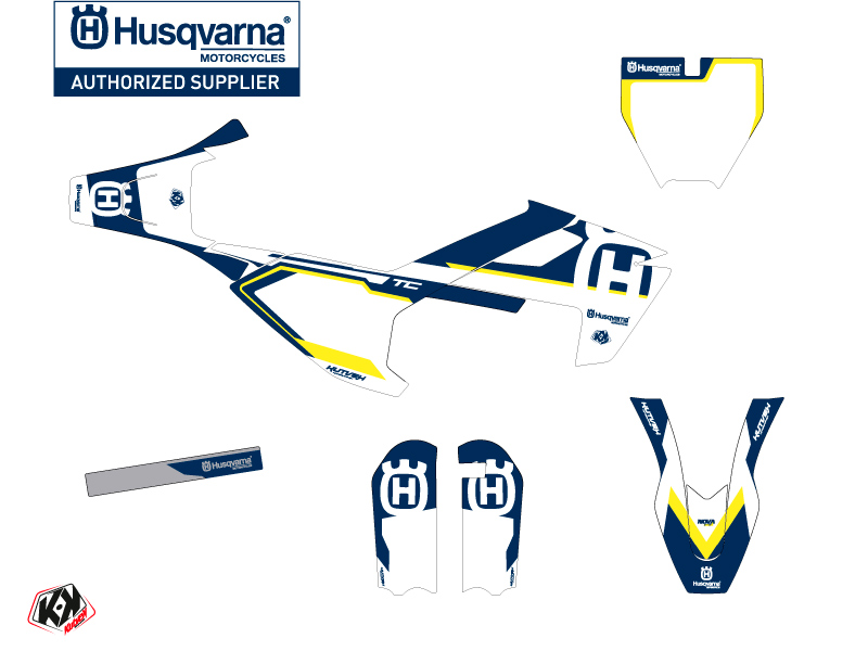 Kit déco moto cross Husqvarna TC 50 Nova bleu KUTVEK - vue 2