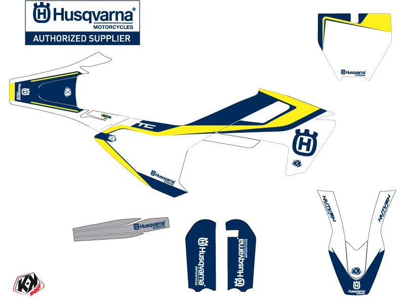Kit de décoration moto-cross Legend Husqvarna TC 65 Bleu KUTVEK - vue 2