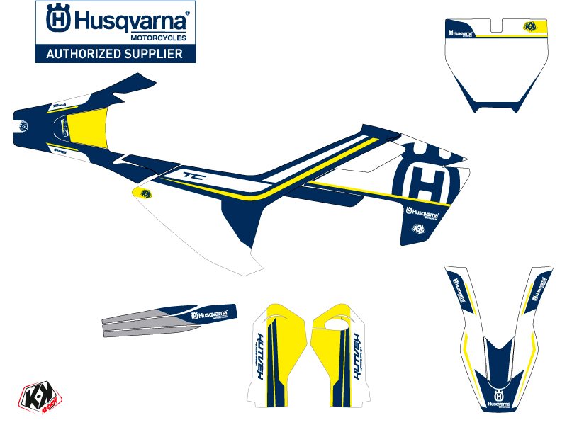 Kit décoratif moto-cross Husqvarna TC 65 Bleu Blanc - vue 2