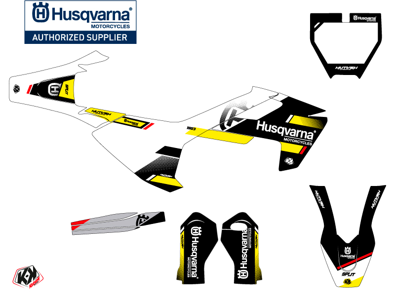 Kit de plastiques moto-cross KUTVEK Husqvarna TC 65 noir jaune - vue 2