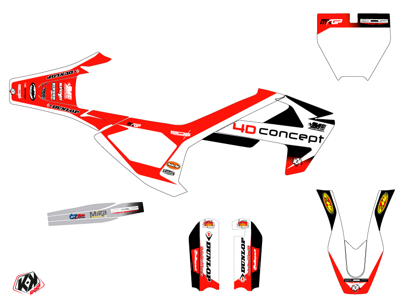 Kit de décoration Moto Cross Replica BOS Husqvarna 125 TC - vue 3