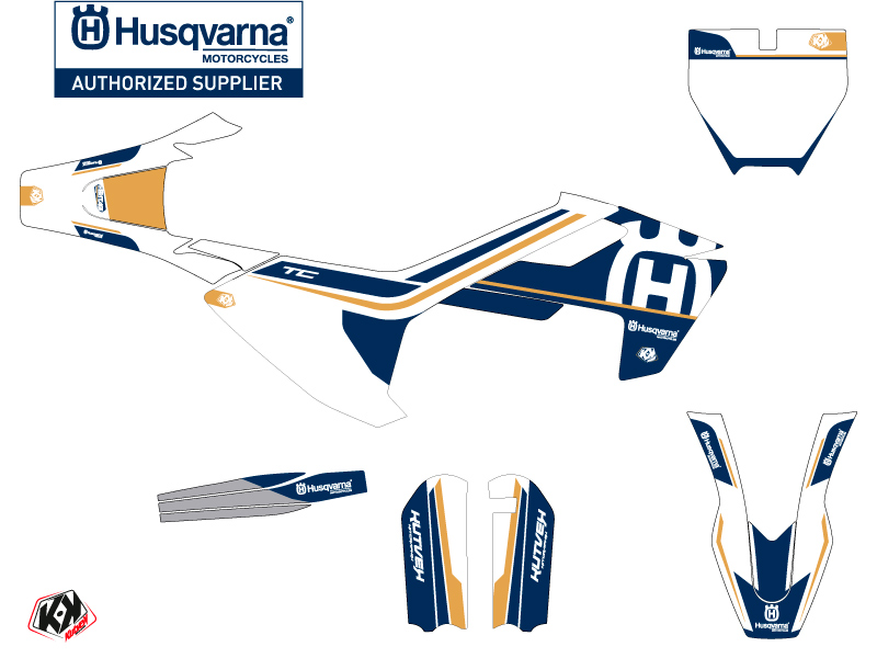 Kit Déco Moto Cross Heritage Husqvarna TC 65 Blanc KUTVEK - vue 3