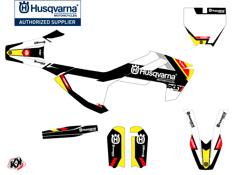 Kit Décoration Moto Cross Husqvarna TC 65 Rocky Noir - vue 3