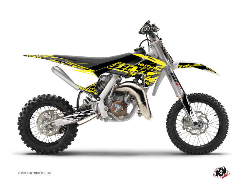 Kit Décoration Moto Cross Eraser Fluo Husqvarna TC 65 Jaune KUTVEK