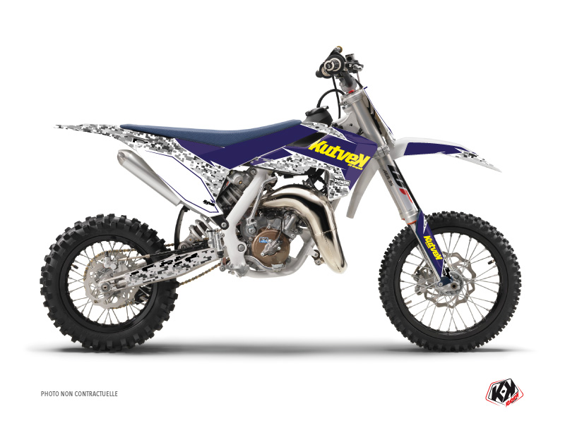 Kit décoration moto cross Kutvek Predator Husqvarna TC 65 violet jaune