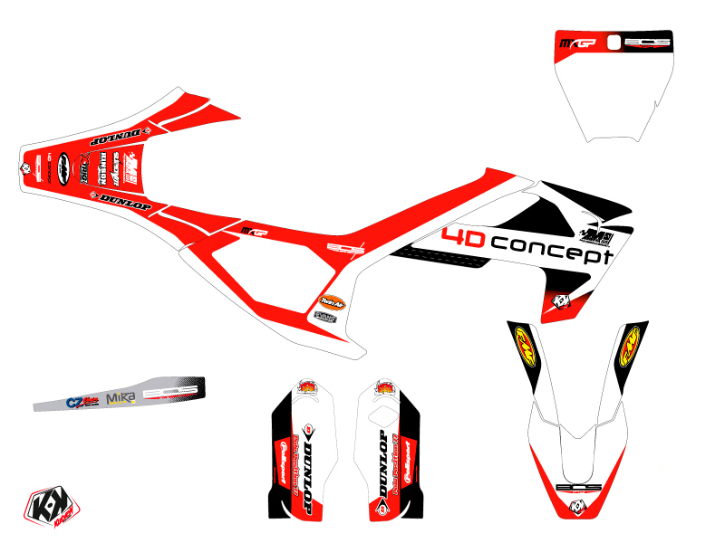 Kit décoration moto cross replica BOS Husqvarna 85 TC KUTVEK - vue 2