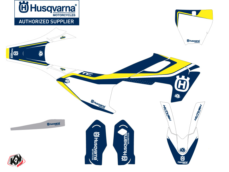 Kit décoration moto cross Legend Husqvarna TC 85 bleu KUTVEK - vue 2