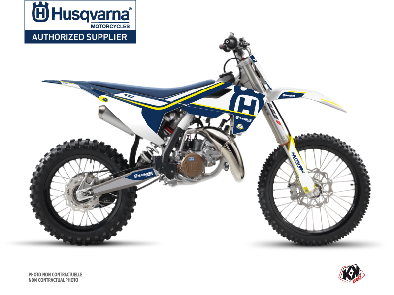 Kit de décoration Moto-cross Heritage Husqvarna TC 85 Bleu Blanc KUTVEK