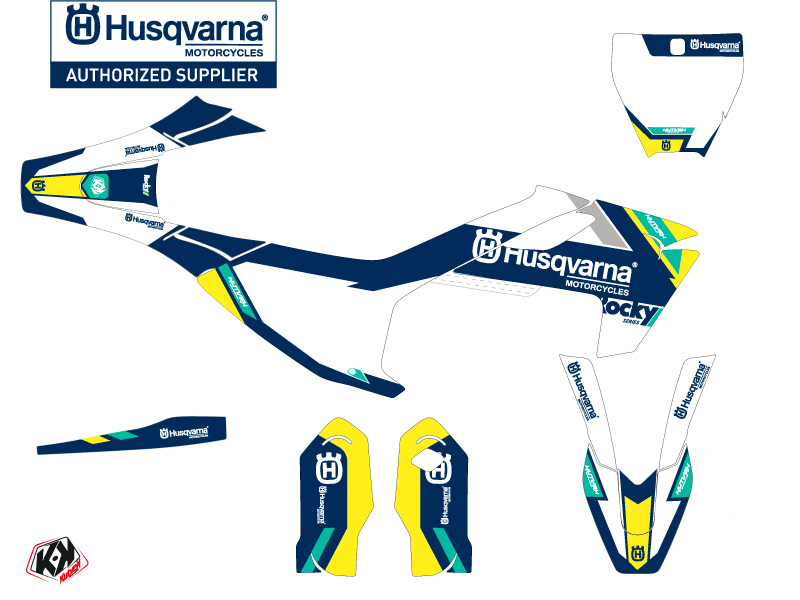 Kit Décoration Moto Cross Rocky Husqvarna TC 85 Bleu - vue 2