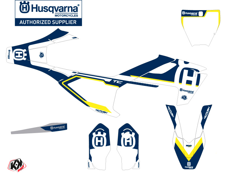 Kit de décoration Moto Cross Husqvarna TC 85 Bleu KUTVEK - vue 2