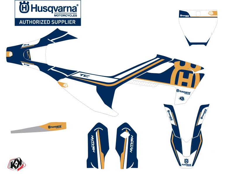 Kit Décoration Moto Cross Heritage Husqvarna TC 85 Bleu - vue 2