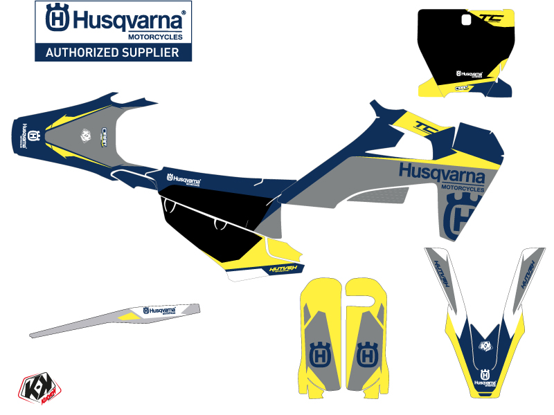 Kit Décoration Moto Cross Orbit Husqvarna TC 125 Gris KUTVEK - vue 2