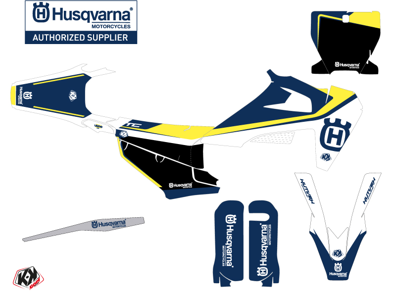 Kit décoration moto cross Husqvarna TC 125 bleu KUTVEK - vue 2
