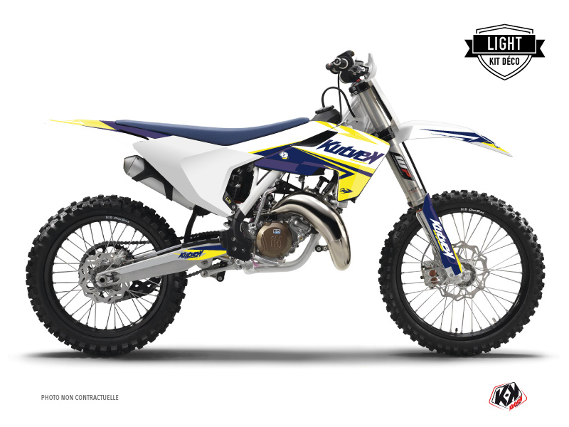 Kit Décoration Moto Cross Stage Husqvarna TC 125 Blanc Jaune KUTVEK