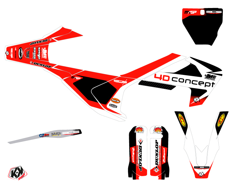 Kit Déco Moto Cross Replica BOS Husqvarna 250 FC KUTVEK - vue 2