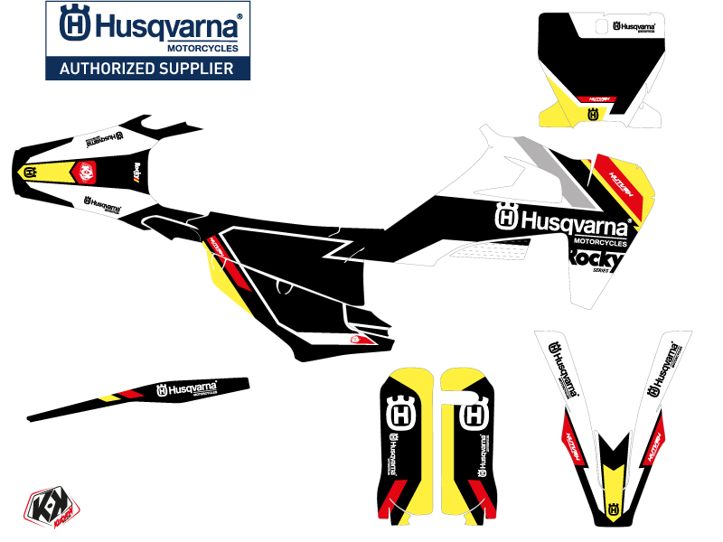 Kit Déco Moto Cross Rocky Husqvarna FC 250 Noir KUTVEK - vue 2