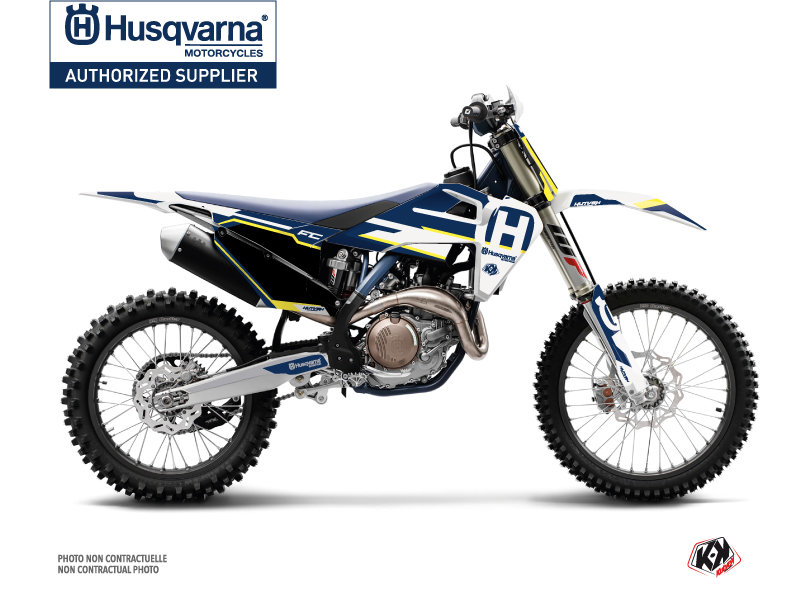 Kit Déco Moto Cross Husqvarna FC 250 Bleu KUTVEK