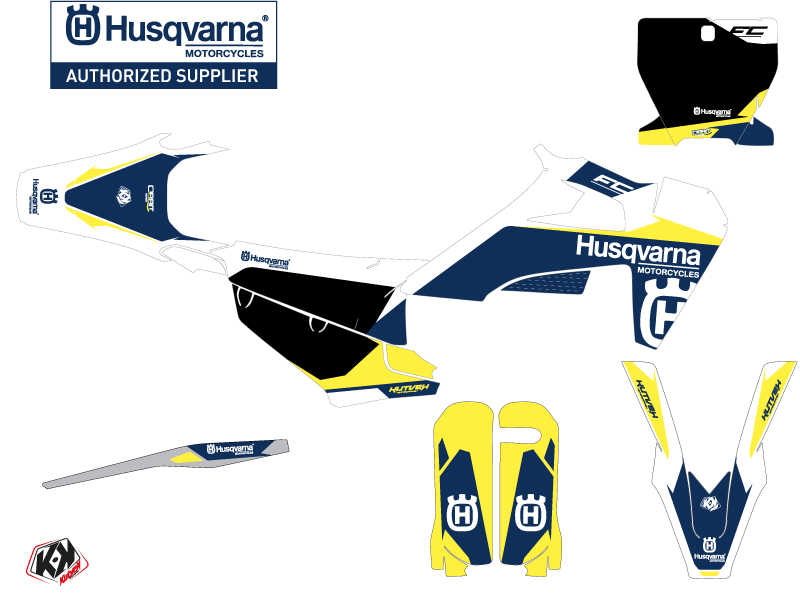Kit de décoration Moto Cross Orbit Husqvarna FC 250 Blanc - vue 2
