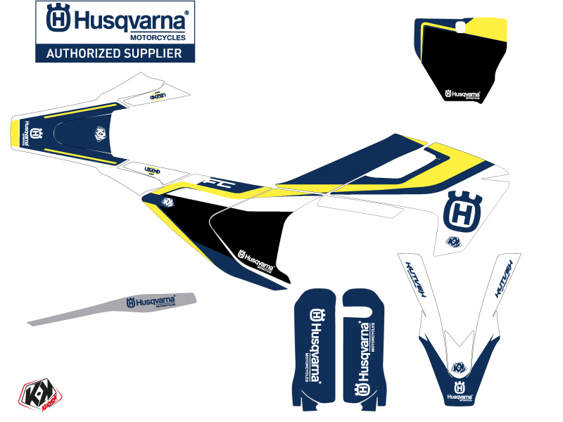 Kit Déco Moto Cross Legend Husqvarna FC 250 Bleu KUTVEK - vue 2