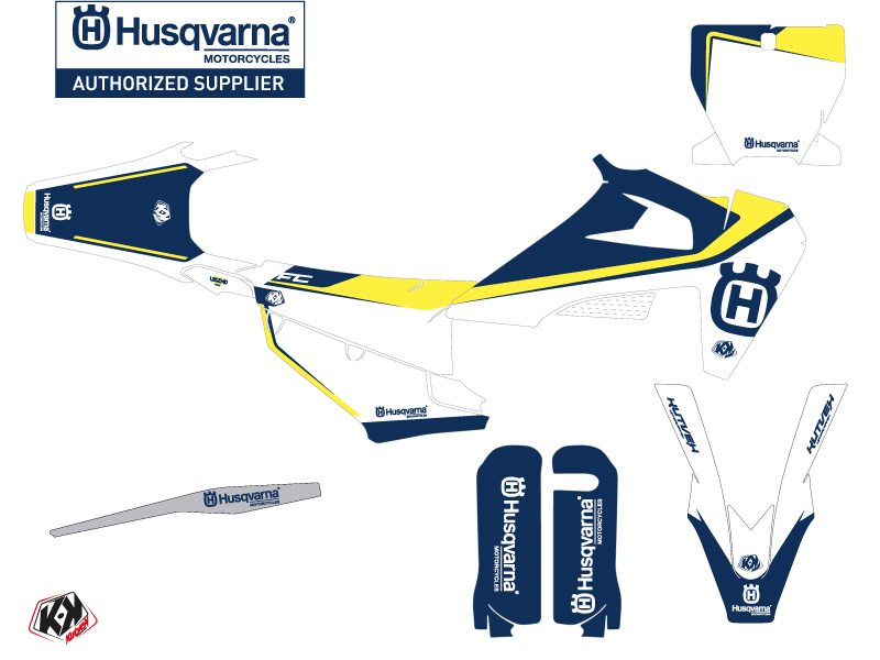 Kit Déco Moto Cross Legend Husqvarna FC 350 Bleu KUTVEK - vue 2
