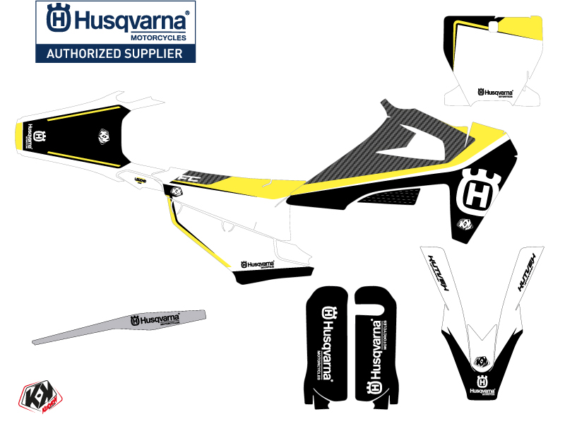 Kit décoration moto cross Legend Husqvarna FC 350 noir KUTVEK - vue 2