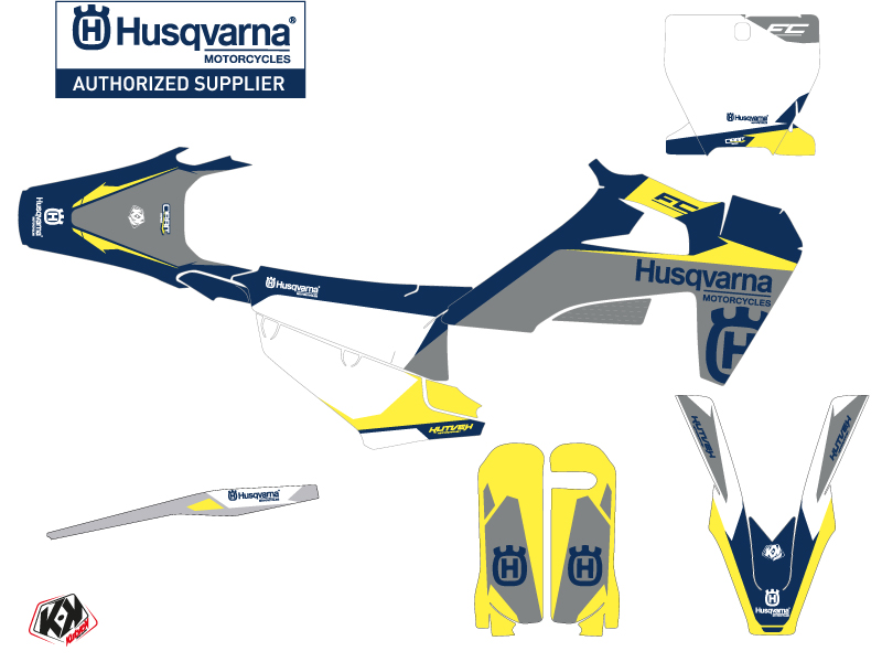 Kit Décoration Moto Cross Orbit Husqvarna FC 350 Gris - vue 2