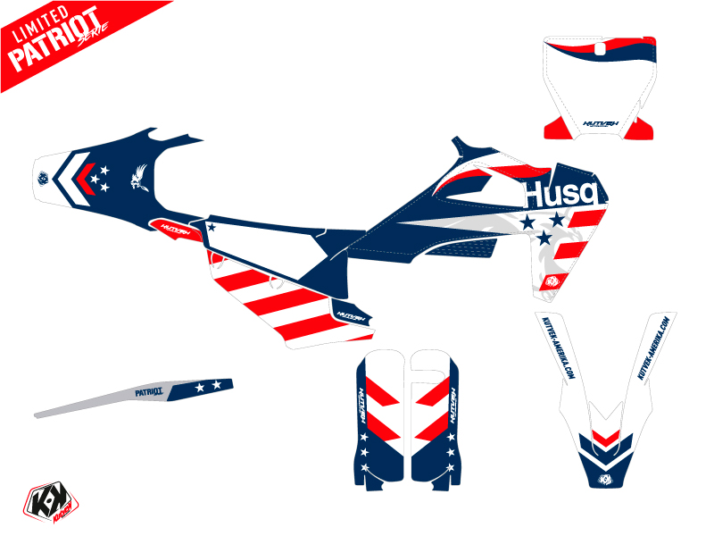 Kit de décoration Husqvarna FC 350 Patriot Bleu KUTVEK - vue 2