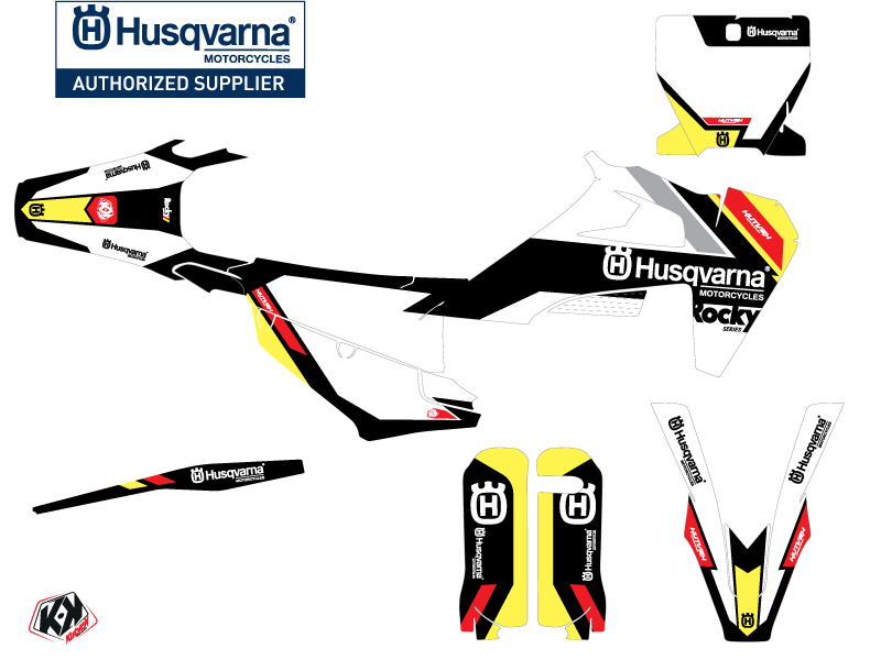 Kit Déco Moto Cross Rocky Husqvarna FC 350 Noir - vue 2