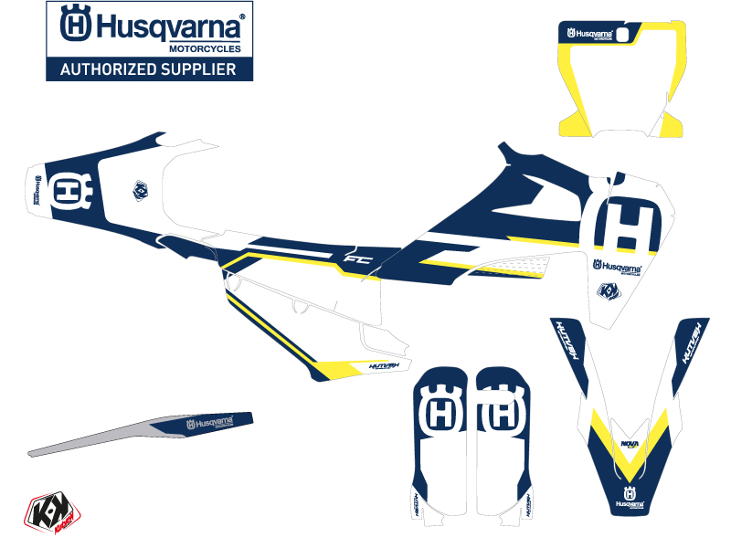 Kit de décoration moto-cross KUTVEK Husqvarna FC 350 Bleu Nova - vue 2