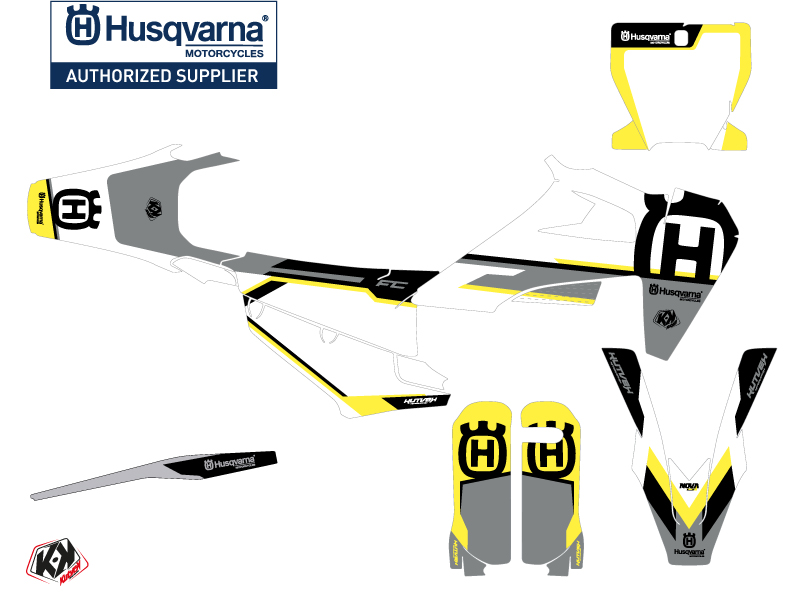 Kit de décoration moto-cross Nova Husqvarna FC 350 noir KUTVEK - vue 2