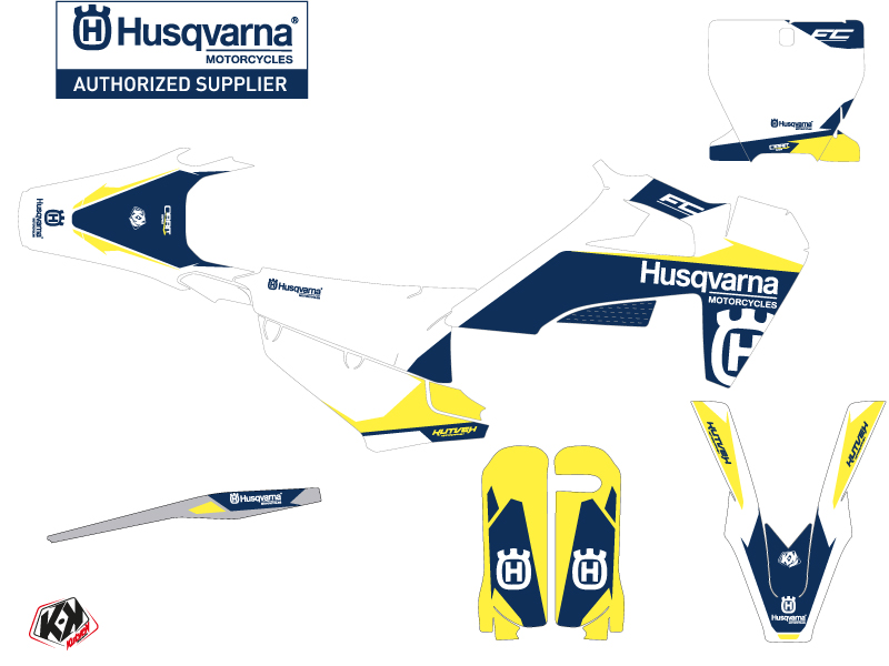 Kit décoration moto-cross Orbit Husqvarna FC 350 blanc KUTVEK - vue 2