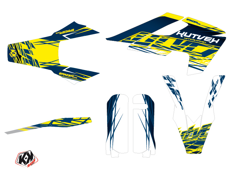 Kit de décoration KUTVEK Husqvarna FC 350 Eraser jaune bleu - vue 2