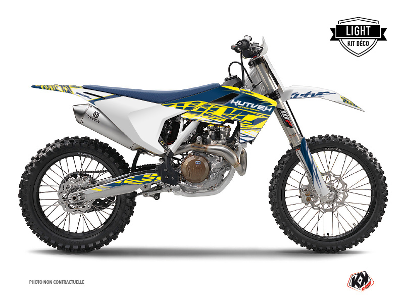 Kit décor moto-cross Eraser Husqvarna FC 450 Jaune Bleu KUTVEK