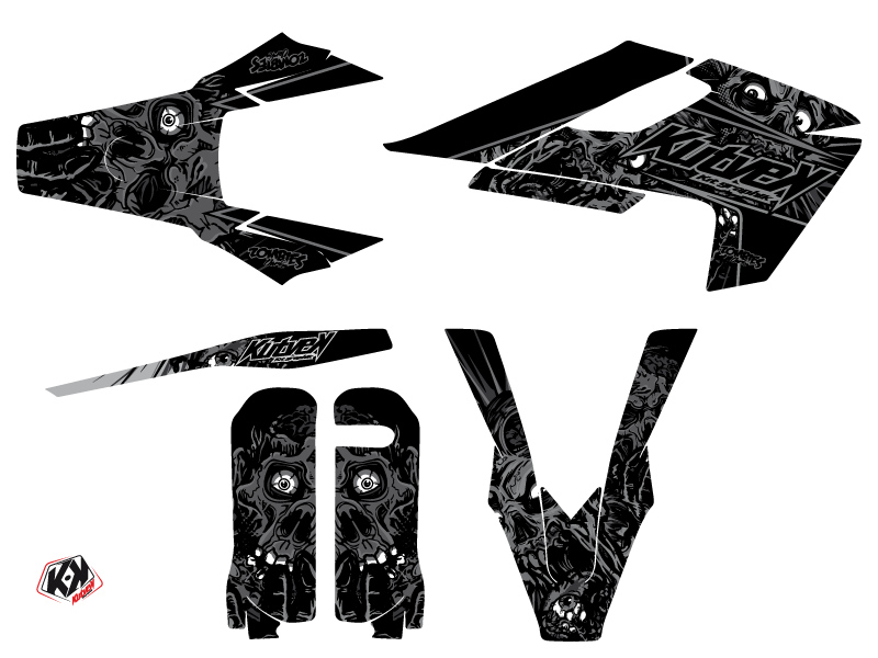 Kit Décoration Moto Cross Zombies Dark Husqvarna FC 450 Noir KUTVEK - vue 2
