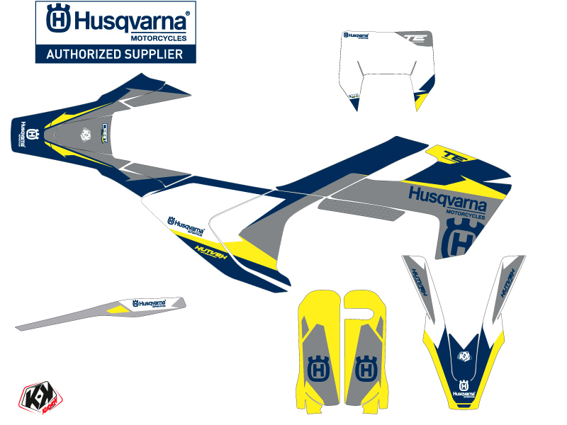 Kit décoration moto cross Orbit Husqvarna 125 TE gris KUTVEK - vue 2