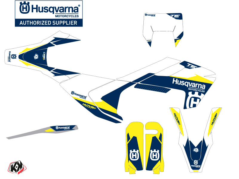 Kit Décoration Moto Cross Orbit Husqvarna 125 TE Blanc KUTVEK - vue 2