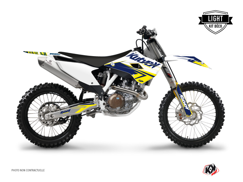 Kit Décoration Moto Cross Stage Husqvarna TC 250 Blanc Jaune KUTVEK