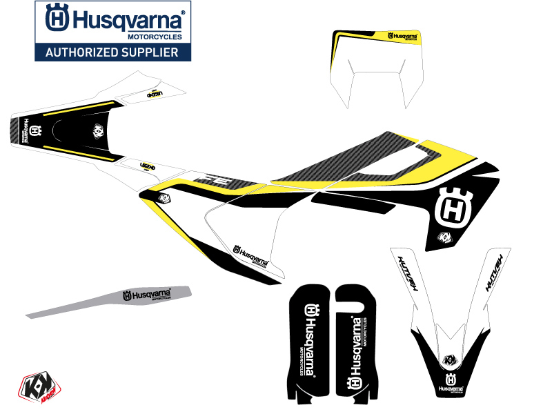 Kit décoration moto cross Legend Husqvarna 350 FE noir KUTVEK - vue 2