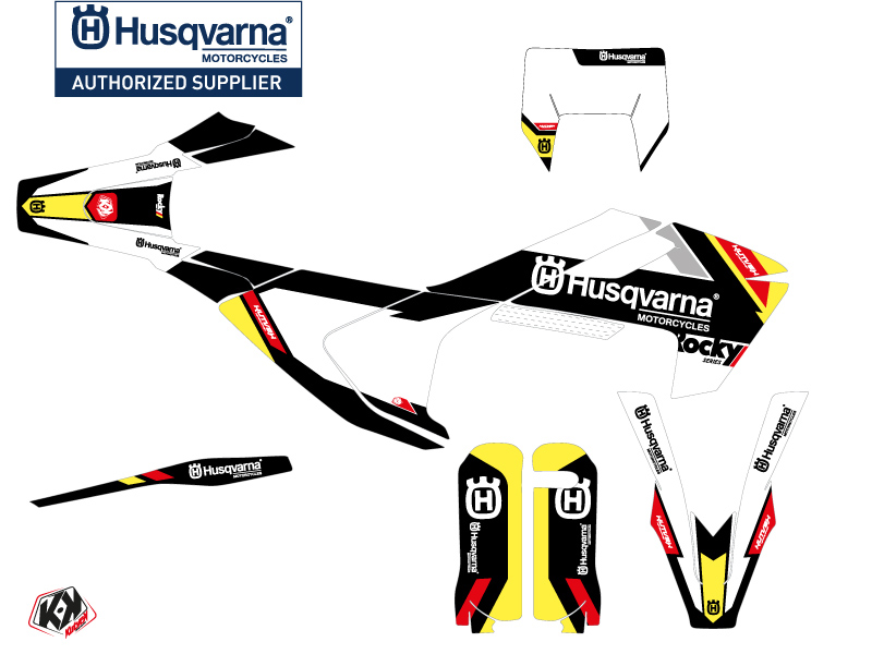 Kit de décoration motocross Rocky Husqvarna 450 FE noir KUTVEK - vue 2