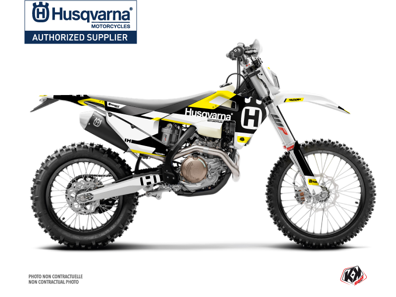 Kit Décoration Moto Cross Husqvarna 450 FE Noir Jaune