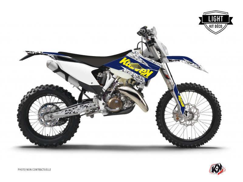 Kit décoration motocross Predator Husqvarna 450 FE violet jaune KUTVEK