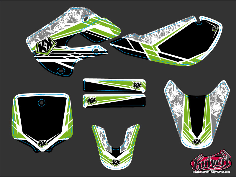 Kit Décoration Moto Cross Spirit Kawasaki 65 KX KUTVEK - vue 2