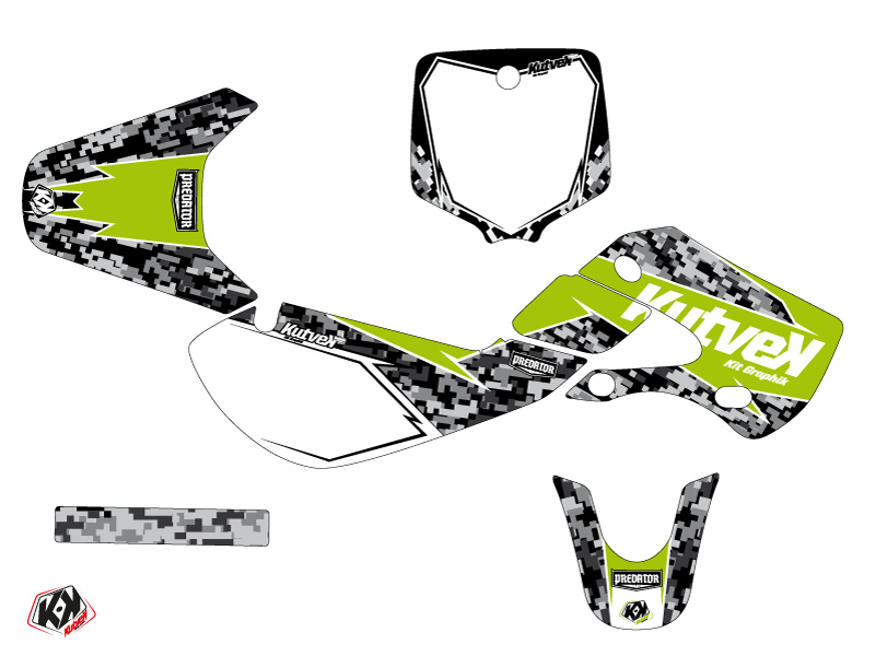 Kit décoration motocross Predator Kawasaki KX 65 vert KUTVEK - vue 2