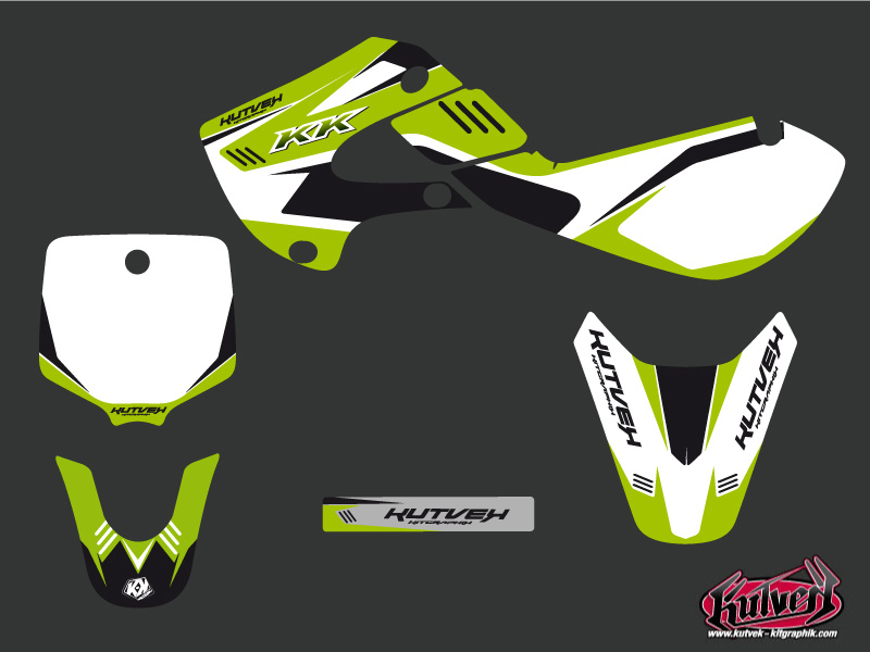 Kit Décoration Moto Cross Chrono Kawasaki 65 KX Noir KUTVEK - vue 2