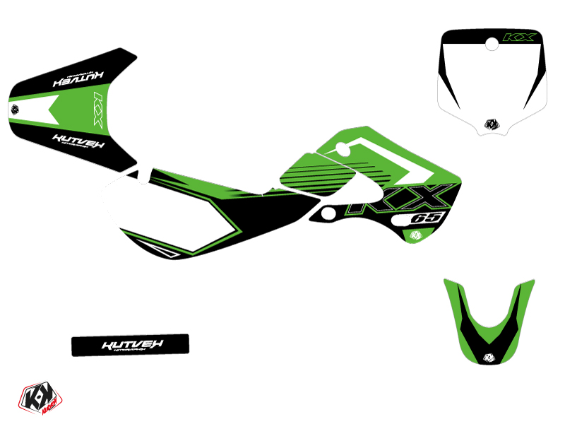 Kit Décoration Moto Cross Claw Kawasaki 65 KX Vert KUTVEK - vue 2
